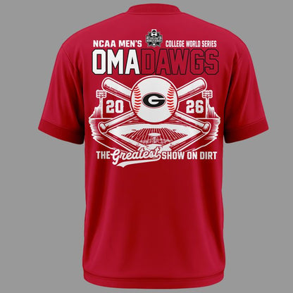 Limited Edition "Omadawgs" T-Shirt Georgia Baseball CWS2026