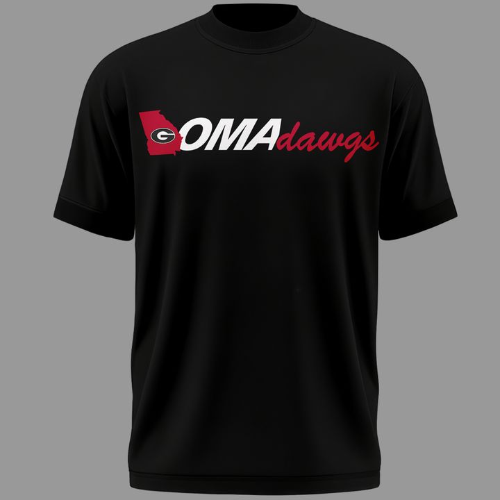1.Limited Edition "Omadawgs" Black T-Shirt Georgia Baseball CWS2026