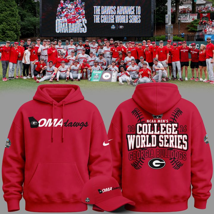 Limited Edition "Omadawgs" Hoodie Georgia Bulldogs Baseball CWS2026