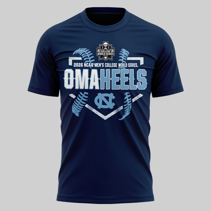 North Carolina Tar Heels 2026 Baseball College World Series Omaheels T-shirt