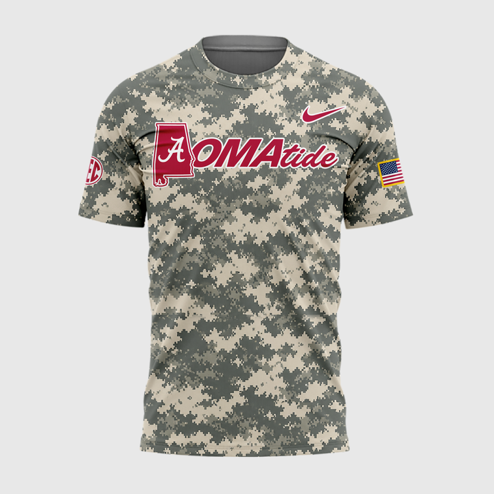 3.Alabama Crimson Tide 2026 Baseball College World Series OmaTide Camo T-Shirt