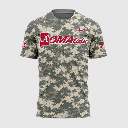 3.Alabama Crimson Tide 2026 Baseball College World Series OmaTide Camo T-Shirt