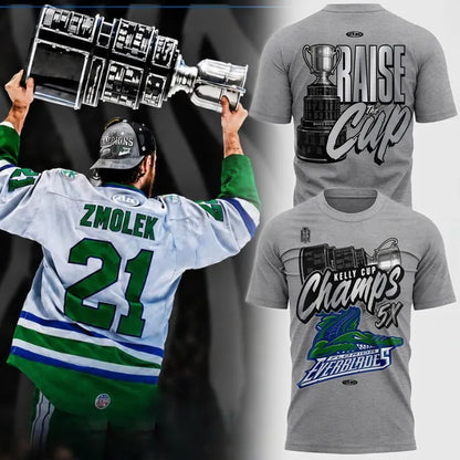 Florida Everblades Kelly Cup Champions 5X Championship T-Shirt