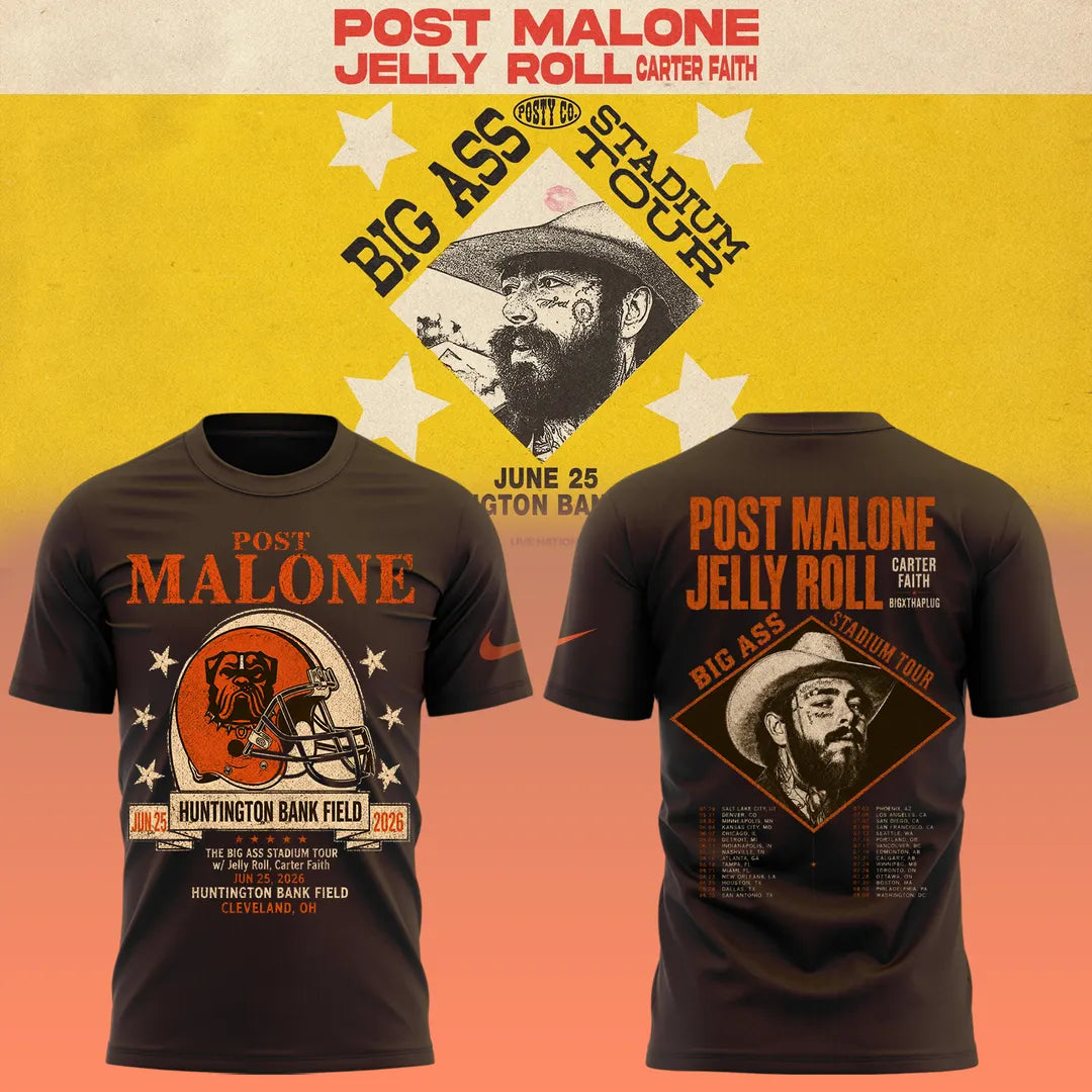 Post Malone THE BIG ASS STADIUM TOUR 2026 Limited Edition Tshirt