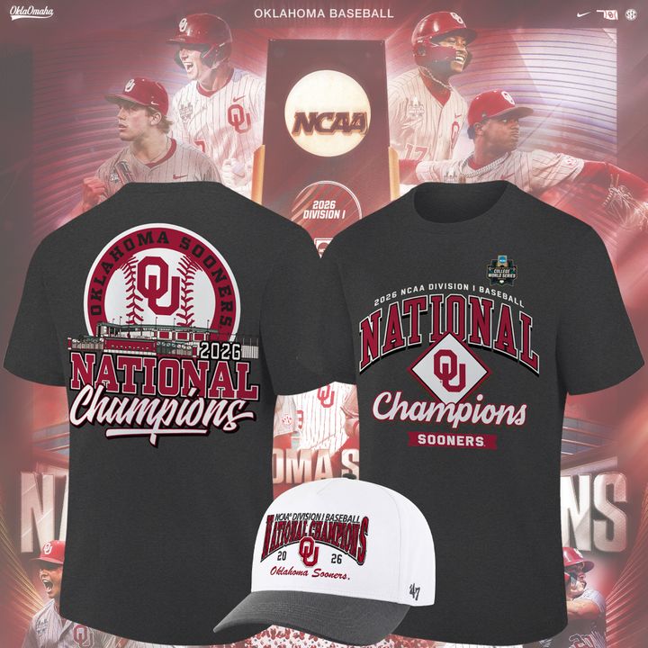 Oklahoma Sooners 2026 Baseball National Champions Tshirt