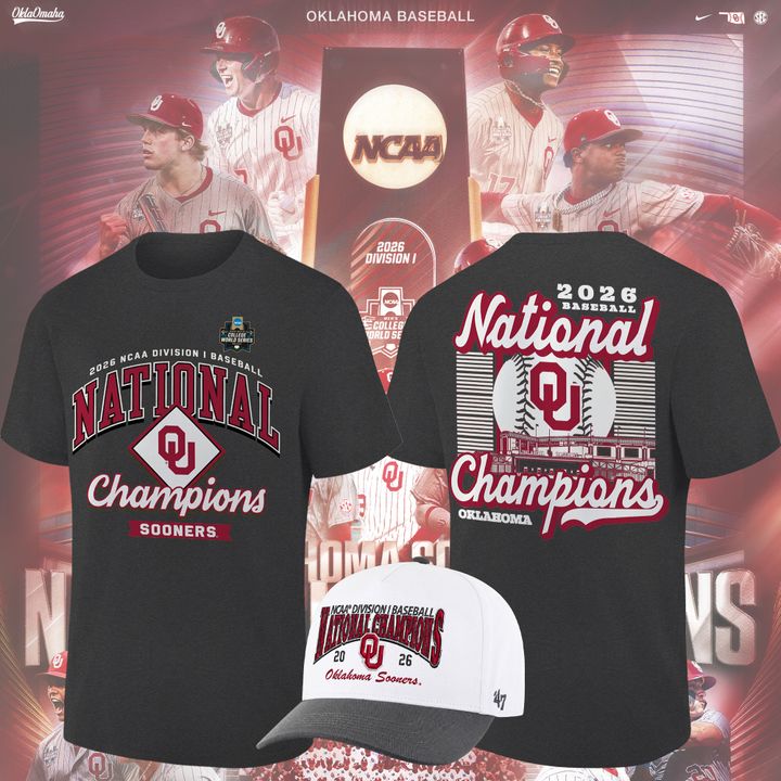 Oklahoma Sooners 2026 Baseball National Champions Tshirt