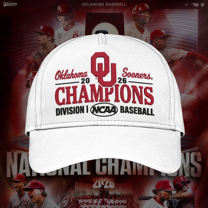 Oklahoma Sooners 2026 Baseball National Champions Cap