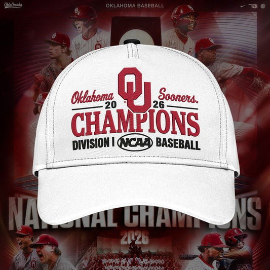 Oklahoma Sooners 2026 Baseball National Champions Cap
