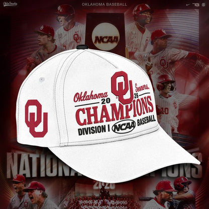 Oklahoma Sooners 2026 Baseball National Champions Cap
