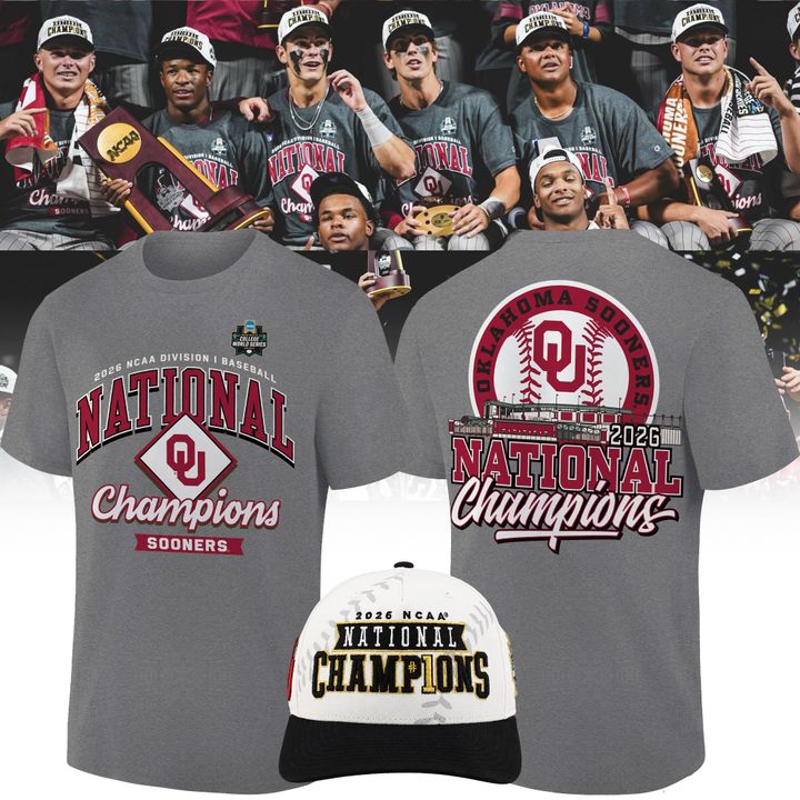 Oklahoma Sooners 2026 Baseball National Champions Tshirt