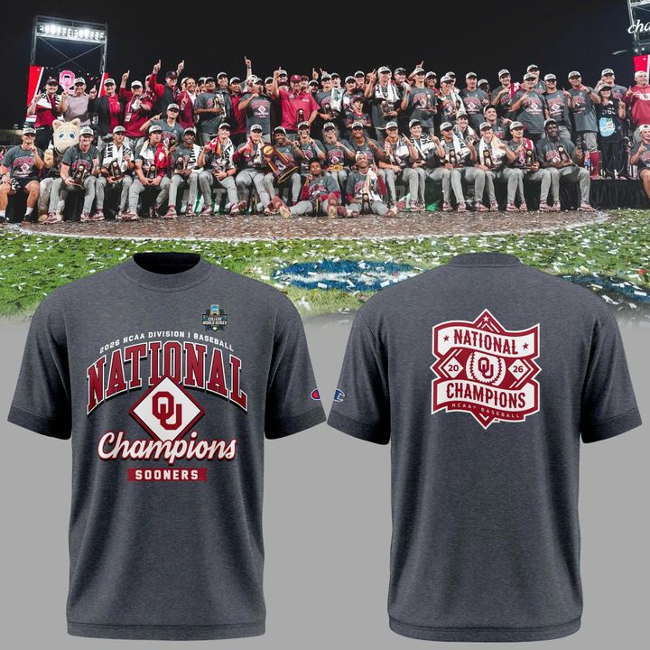 Oklahoma Sooners 2026 Baseball National Champions Tshirt