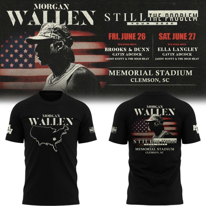 Clemson Tigers x Morgan Wallen 2026 Still The Problem Tour T-Shirt