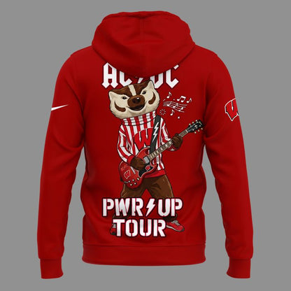 02. Hoodie AC/DC x Wisconsin Badgers Football - Power Up Tour 2026 Hoodie