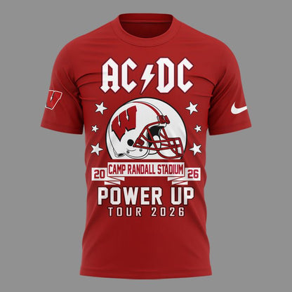 03. Exclusive AC/DC x Wisconsin Badgers Football - Power Up Tour 2026 T-Shirt