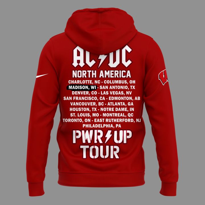 04. Perfect Hoodie AC/DC x Wisconsin Badgers Football - Power Up Tour 2026 Hoodie