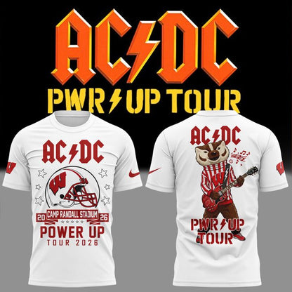 09. Special Edition AC/DC x Wisconsin Badgers Football - Power Up Tour 2026 T-Shirt