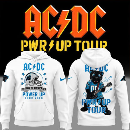 Exclusive Hoodie Power Up Tour 2026 AC/DC x Carolina Panthers Hoodie