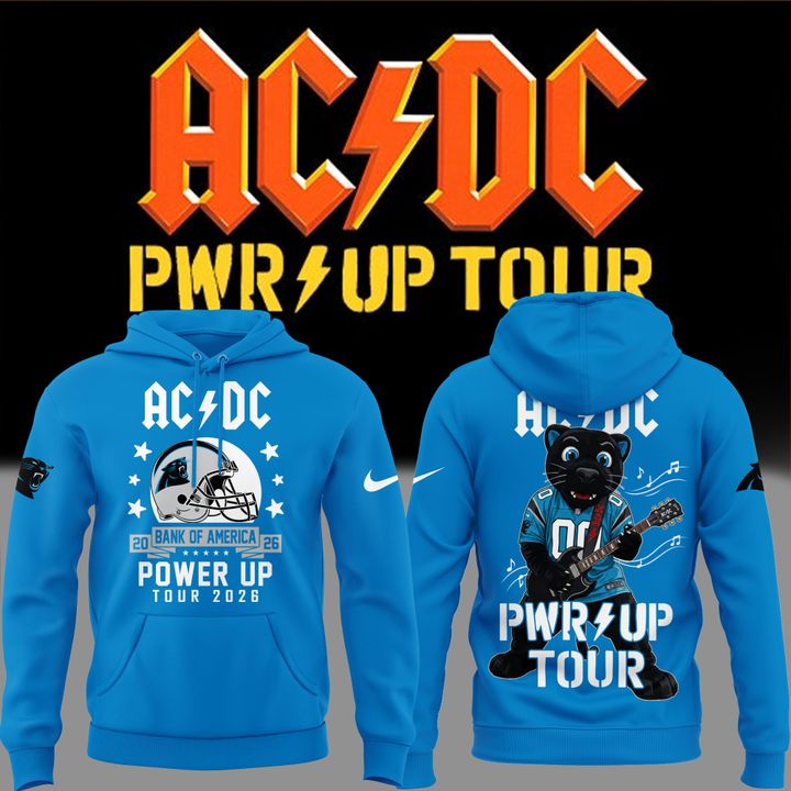 Exclusive Hoodie Power Up Tour 2026 AC/DC x Carolina Panthers Hoodie