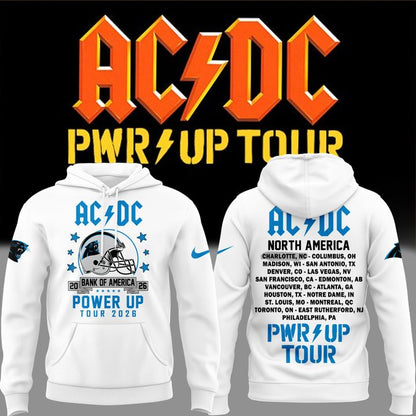 Exclusive Hoodie Power Up Tour 2026 AC/DC x Carolina Panthers Hoodie