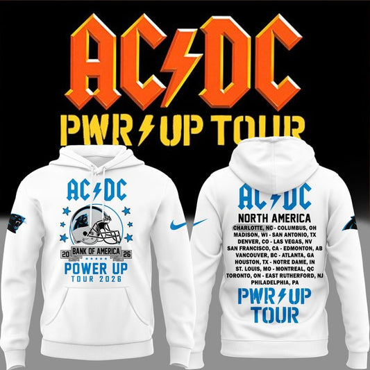 Exclusive Hoodie Power Up Tour 2026 AC/DC x Carolina Panthers Hoodie