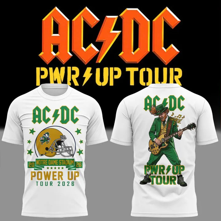 AC/DC x Notre Dame Football - Power Up Tour 2026 T-Shirt