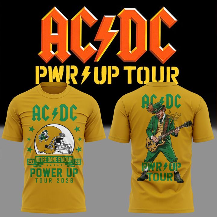 AC/DC x Notre Dame Football - Power Up Tour 2026 T-Shirt