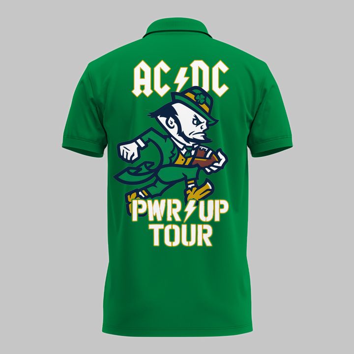 01.2. Exclusive Polo AC/DC x Notre Dame Football - Power Up Tour 2026 Polo Shirt