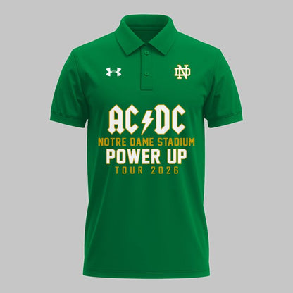01.2. Exclusive Polo AC/DC x Notre Dame Football - Power Up Tour 2026 Polo Shirt