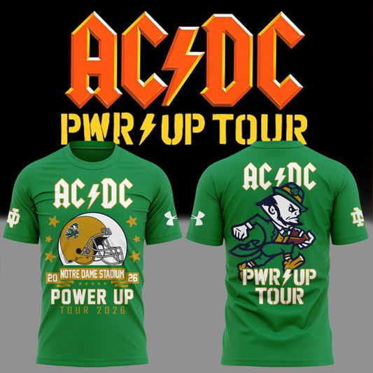 02.1. Exclusive AC/DC x Notre Dame Football - Power Up Tour 2026 T-Shirt