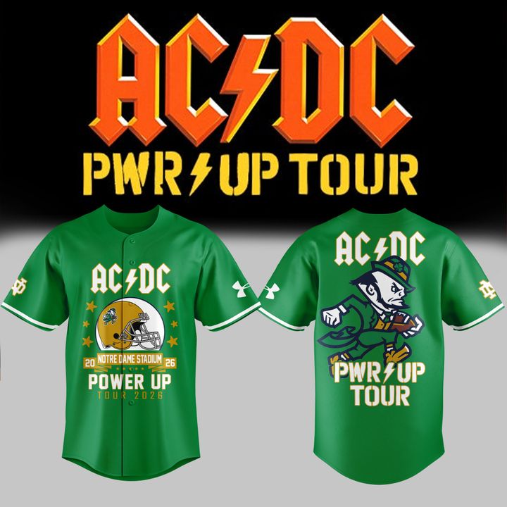 002. Special Power Up Tour 2026 - AC/DC x Notre Dame Football Jersey