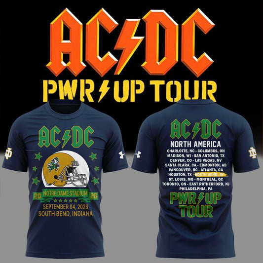 04. Limited Edition AC/DC x Notre Dame Football - Power Up Tour 2026 T-Shirt