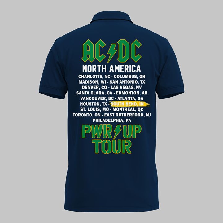 01.3. Special AC/DC x Notre Dame Football - Power Up Tour 2026 Polo Shirt