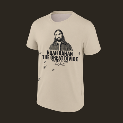 2026 Exclusive T-Shirt Signatures Print Noah Kahan x Boston Red Sox "THE GREAT DIVIDE WORLD TOUR"