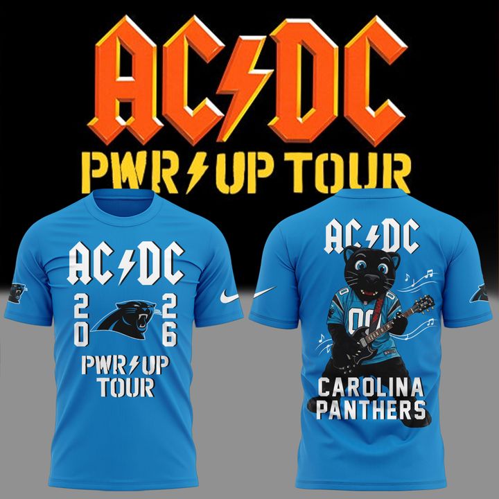 01.2. Limited Edition AC/DC x Carolina Panthers - Power Up Tour 2026 T-Shirt