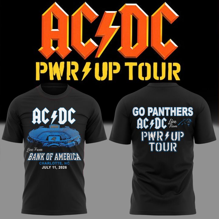 01.1. Exclusive Power Up Tour 2026 - AC/DC x Carolina Panthers T-Shirt
