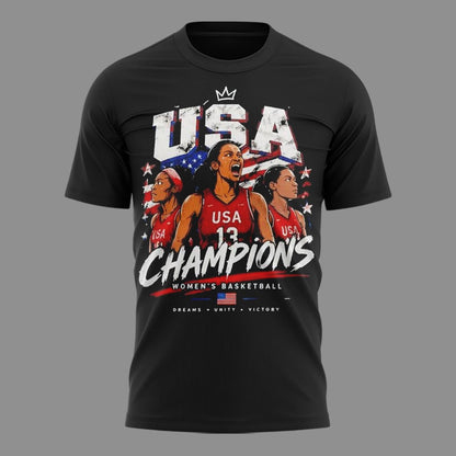 Champion 2026 - FIBA Women's Basketball World Cup Champion Team USA T-Shirt