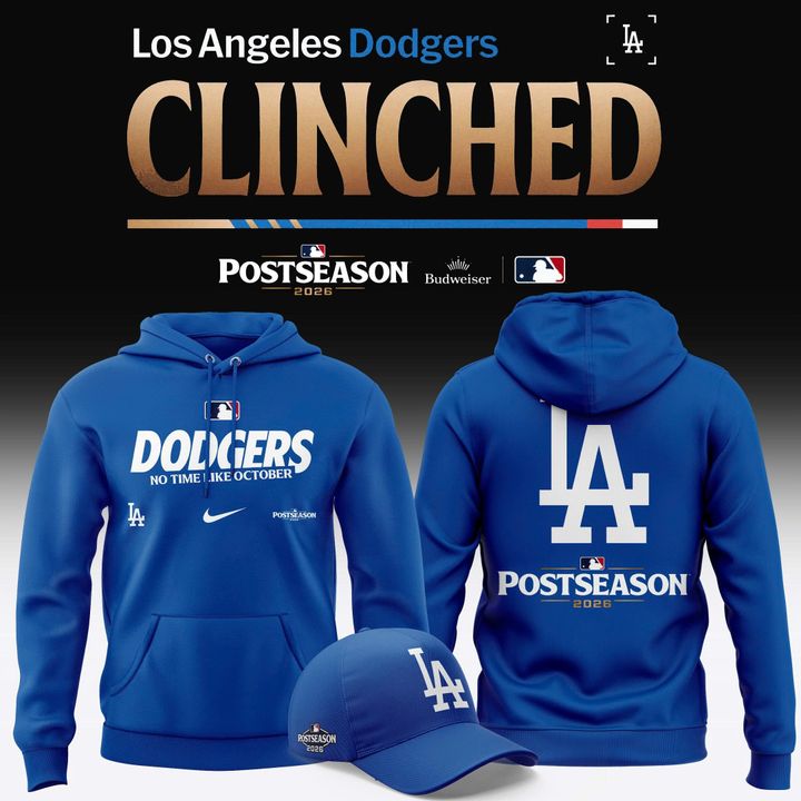 Men's Los Angeles Dodgers Royal 2026 Postseason Locker Room Hoodie