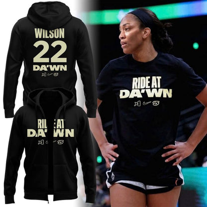 Las Vegas Aces A'ja's "Ride at Da'wn" Hoodie Zip-Hoodie