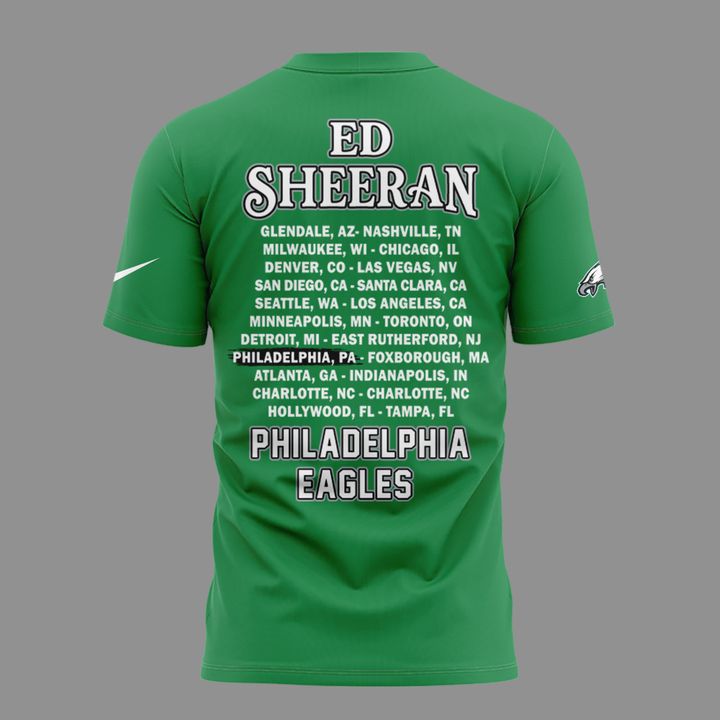 Ed Sheeran - Loop Tour 2026 x Philadelphia Eagles Mascots T-Shirt