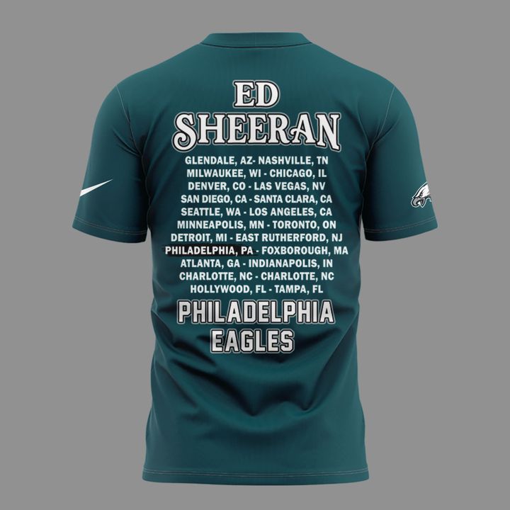Ed Sheeran - Loop Tour 2026 x Philadelphia Eagles Mascots T-Shirt