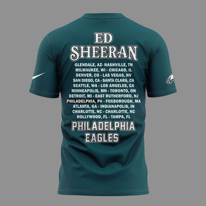 Ed Sheeran - Loop Tour 2026 x Philadelphia Eagles Mascots T-Shirt