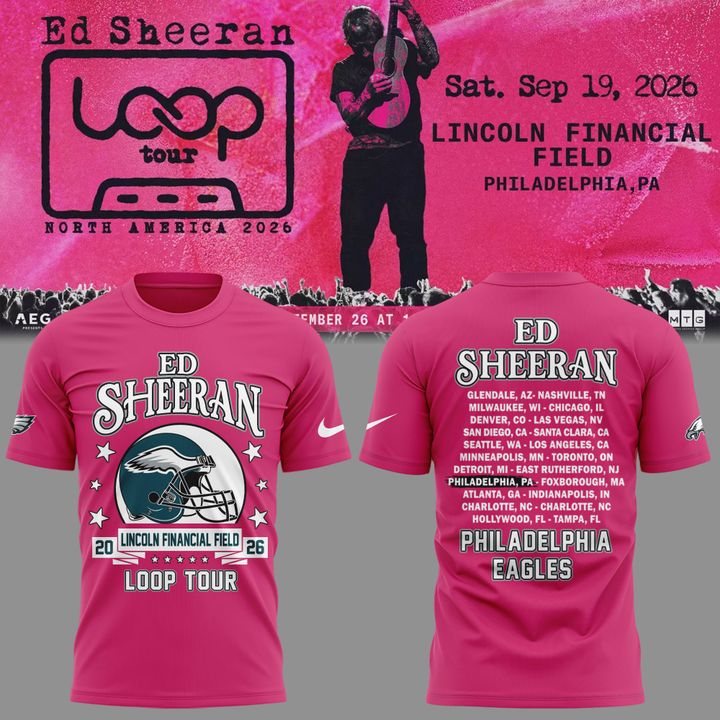 Ed Sheeran - Loop Tour 2026 x Philadelphia Eagles Mascots T-Shirt