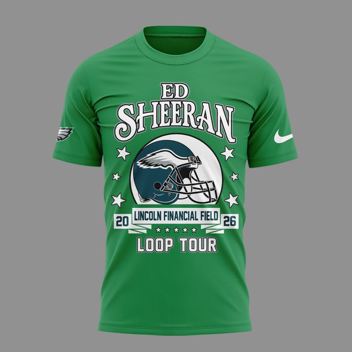 Ed Sheeran - Loop Tour 2026 x Philadelphia Eagles Mascots T-Shirt