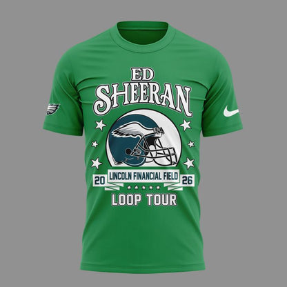 Ed Sheeran - Loop Tour 2026 x Philadelphia Eagles Mascots T-Shirt