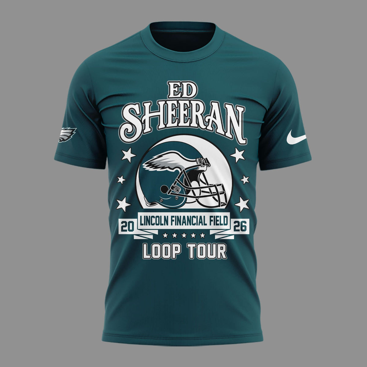 Ed Sheeran - Loop Tour 2026 x Philadelphia Eagles Mascots T-Shirt