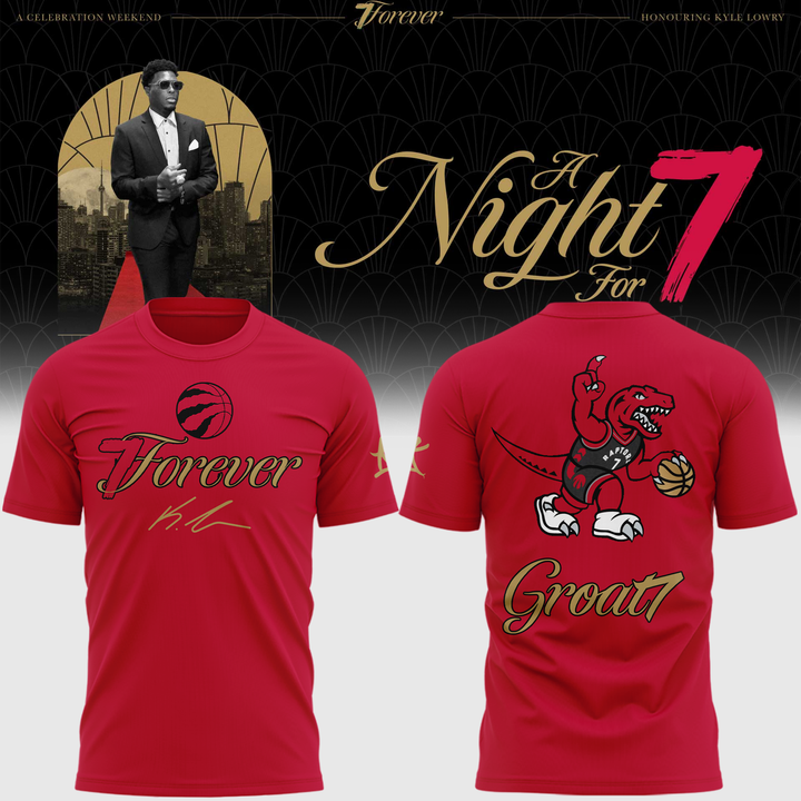 Limited Edition Toronto Raptors Kyle Lowry Groat7 Red T-Shirt 2026
