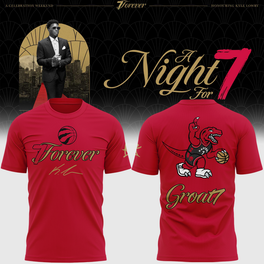 Limited Edition Toronto Raptors Kyle Lowry Groat7 Red T-Shirt 2026