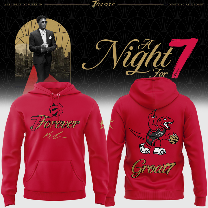 Limited Edition Toronto Raptors Kyle Lowry Groat7 Red Hoodie 2026