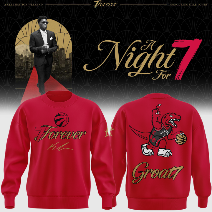 Limited Edition Toronto Raptors Kyle Lowry Groat7 Red Sweatshirt 2026