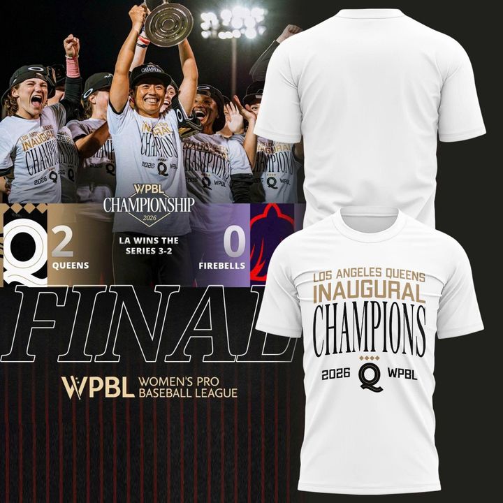 Los Angeles Queens 2026 WPBL Championship White T-Shirt
